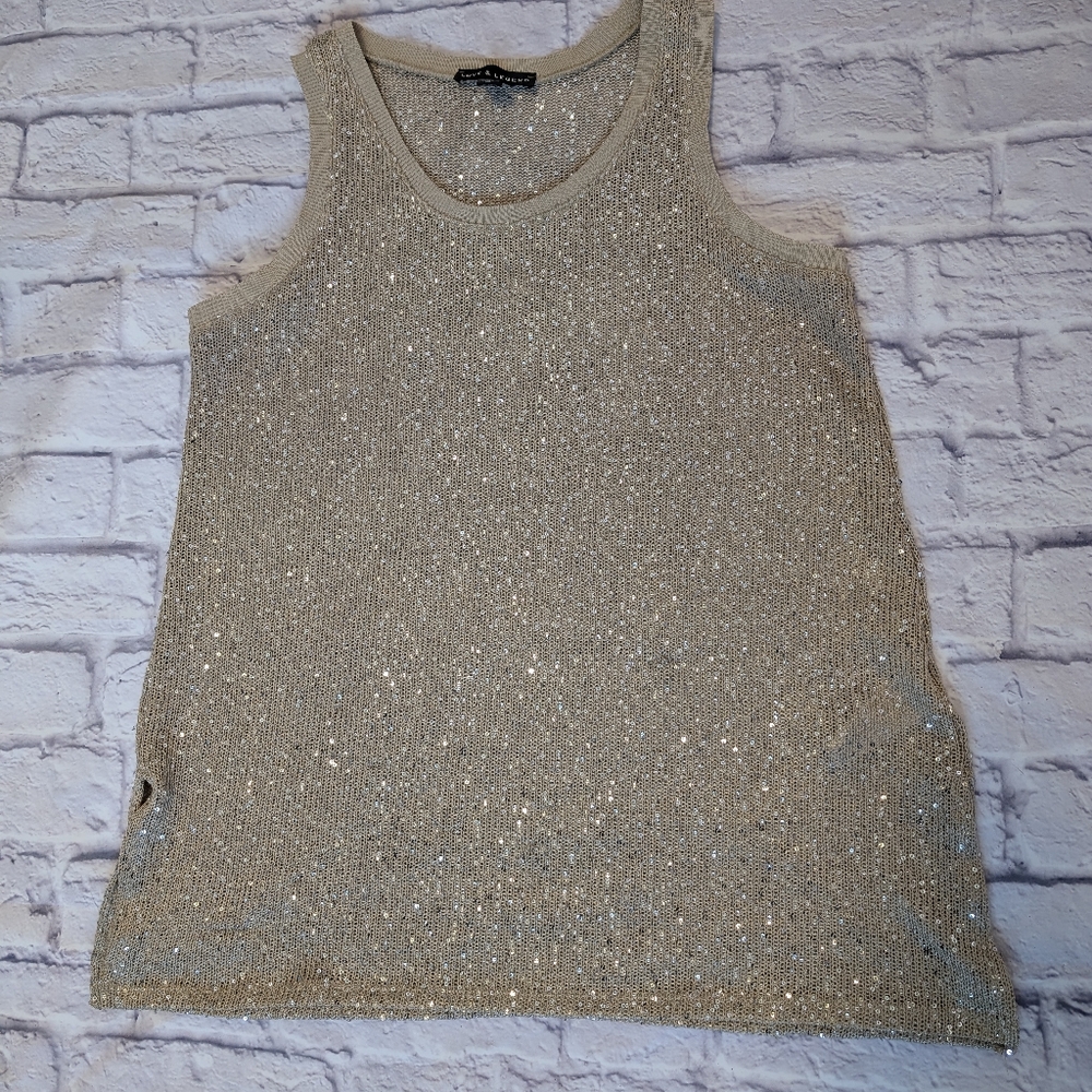 Love & Legend Gold Sequin Tank Top